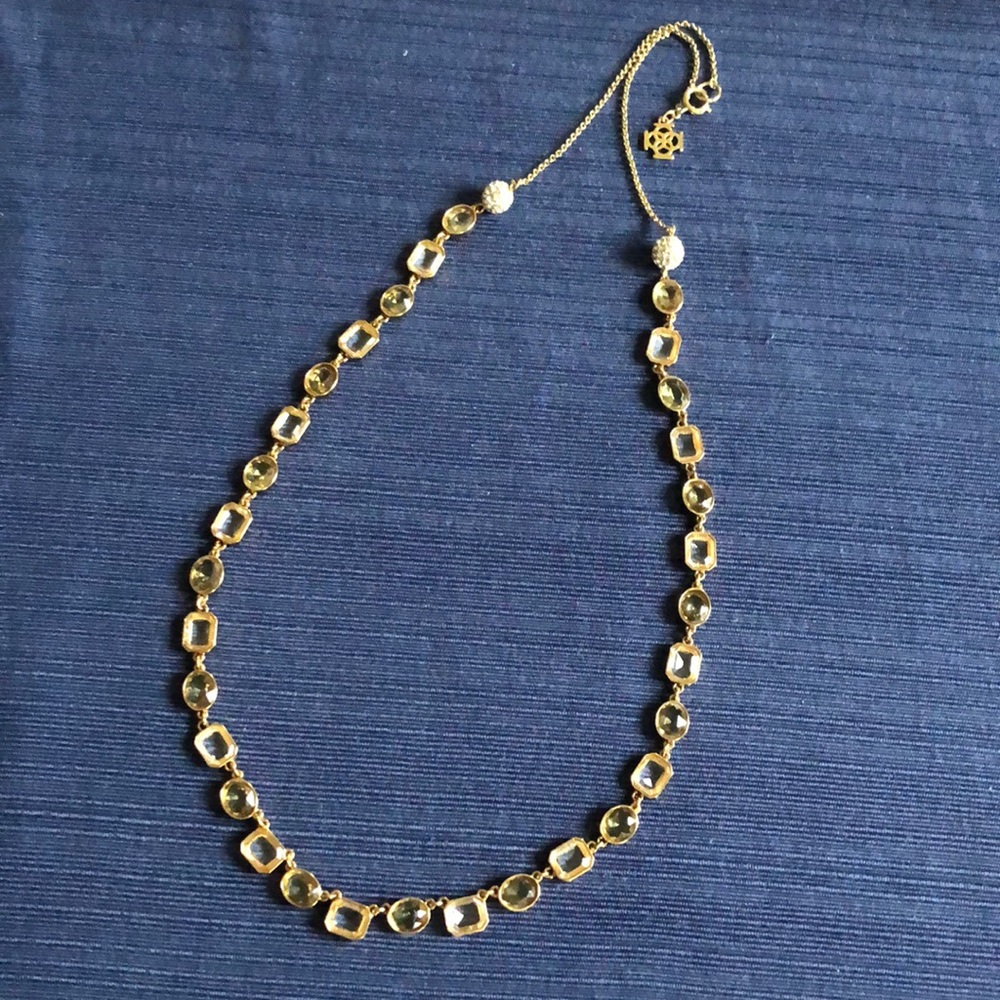 Loft gold with clear glass jewels necklace